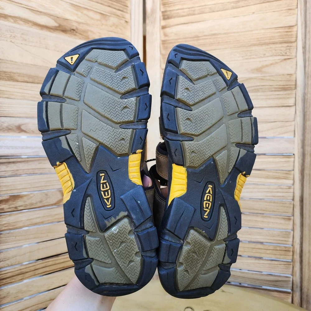 Keen Daytona Sz 13 Brown Leather Fisherman Sandals Gorpcore Hiking Utility